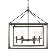  2073-6 GMT - Smyth 6 Light Chandelier in Gunmetal Bronze with Clear Glass